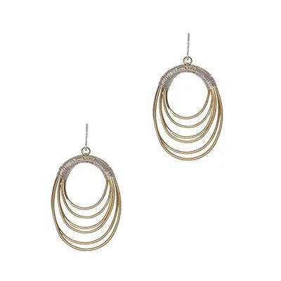 French Wire - 2Tone Wire Wrap Oval - Gold/Silver