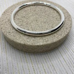 Plain Bangle (Thin) - Silver