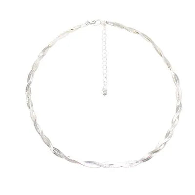 Twist Herringbone Silver Chain