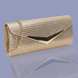 Satin Clutch-Gold