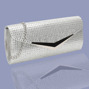 Satin Clutch-Silver