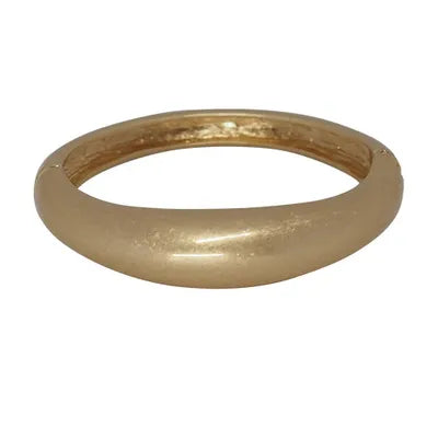 Brass Hinged Tapered Bangle - Gold