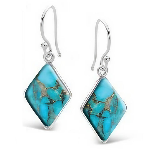Turquoise (Mohave) Drop Earrings - DM