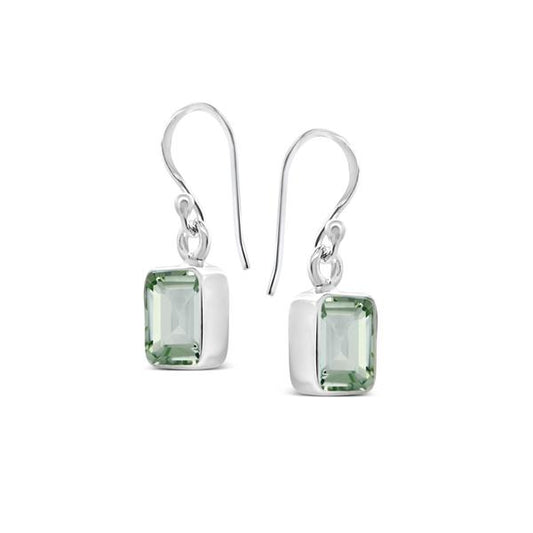 Amethyst (Green) Drop Earrings - SQ