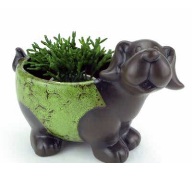 Ceramic Dog Planter