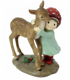 Mushroom Pixie - Pippy with Deer