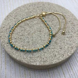 Stone Gold Slider - Aquamarine