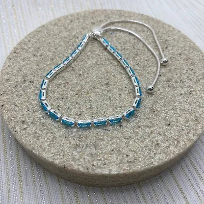 Stone Silver Slider - Aquamarine