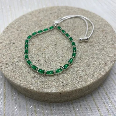Stone Silver Slider - Emerald