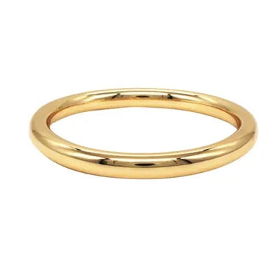 Plain Medium Round Bangle - Gold