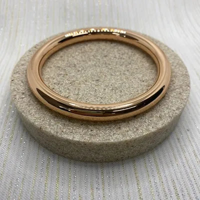Plain Medium Round Bangle - Rose Gold