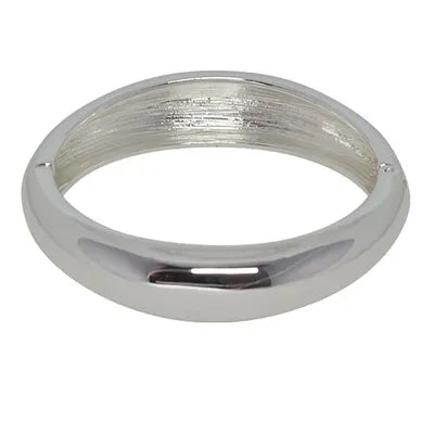 Plain Hinged Tapered Bangle - Rose Gold