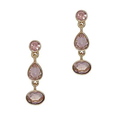 Tri Studs - Pink (Gold)