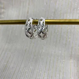 Hinged - Filigree Hoop - Silver