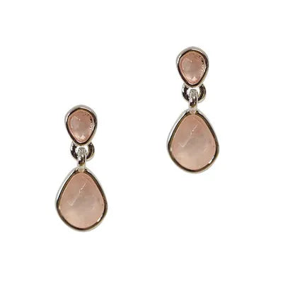 Teardrop (Double) Studs - Water Opal