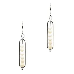 Semi Precious Metal Board Earrings