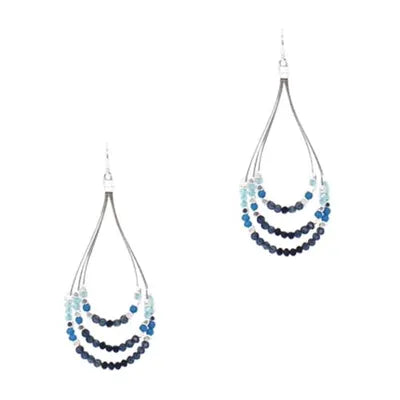 French Wire - Teardrop (Open) Bead Tri (Blue)