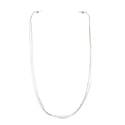 Fine Tri Strand Glasses Silver Chain