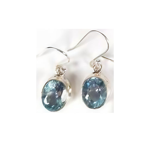 Blue Topaz Drop Earrings - OVL