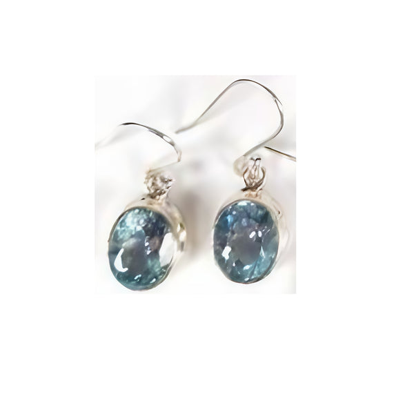 Blue Topaz Drop Earrings - OVL