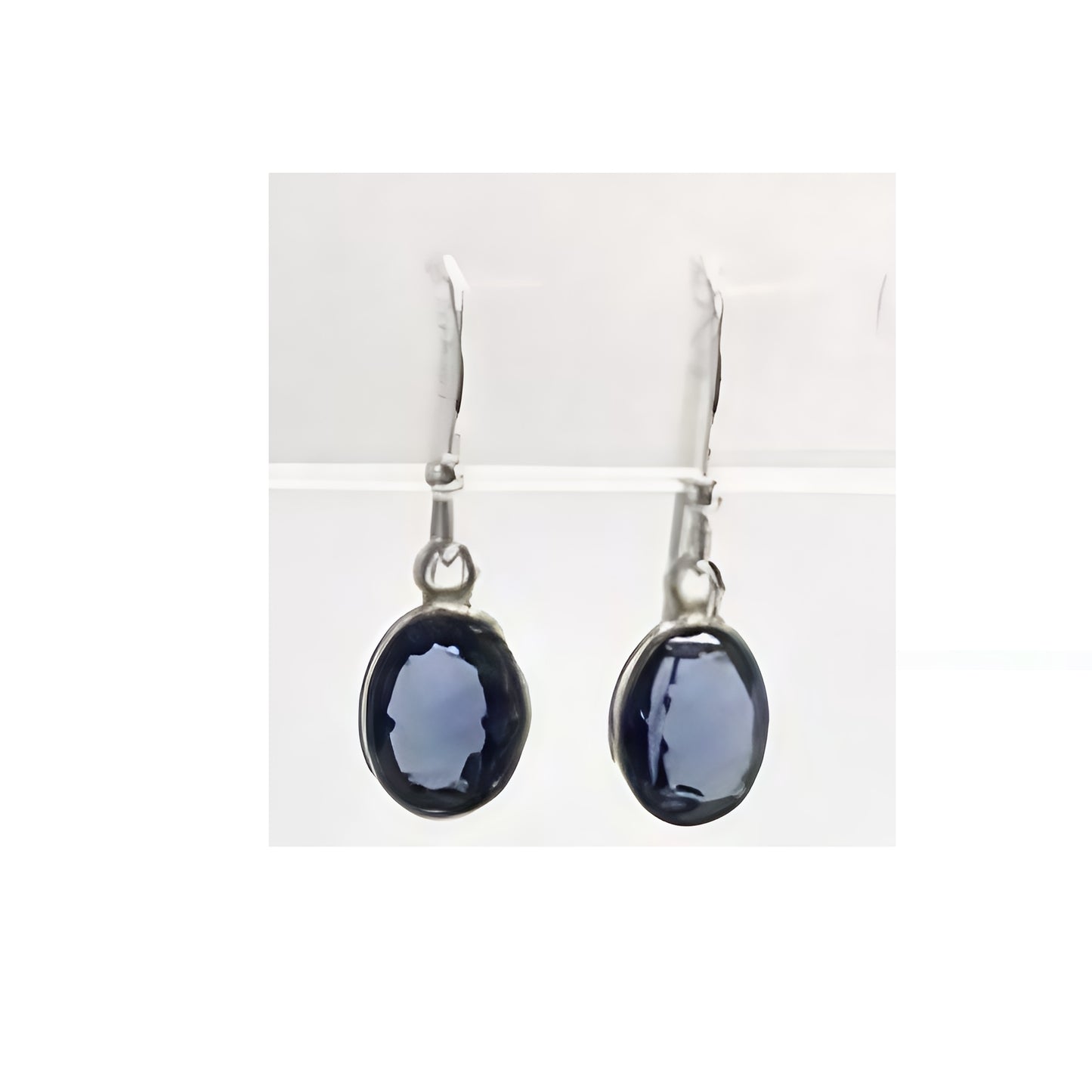Iolite Drop Earrings - OVL