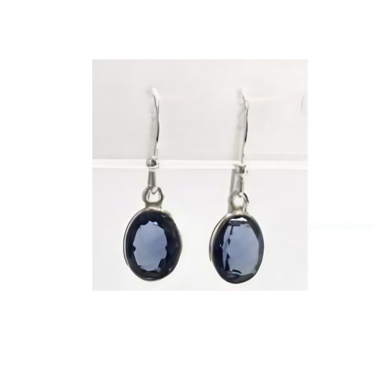 Iolite Drop Earrings - OVL