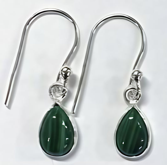 Malachite Drop Earrings - TD
