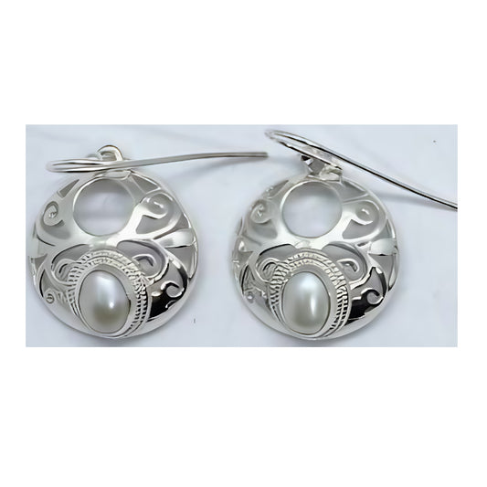 Pearl Filigree Earrings - OVL