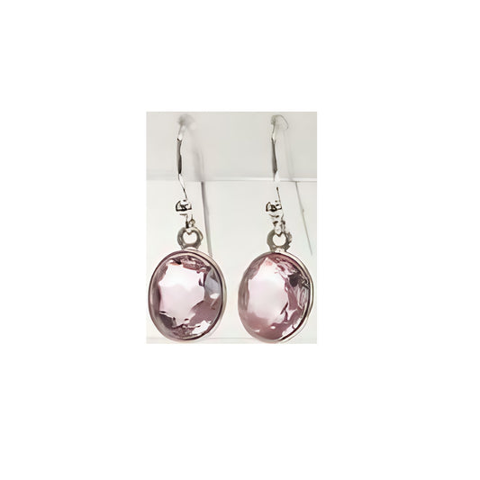 Pink Topaz Drop Earrings - OVL
