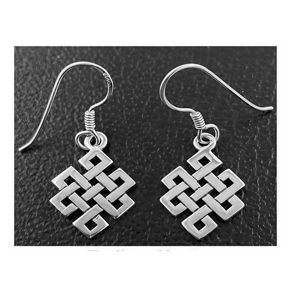 Endless Knot Drop Earrings (15mm)