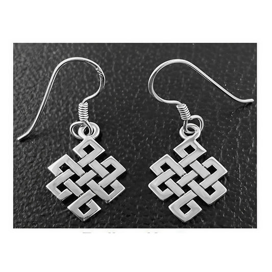 Endless Knot Drop Earrings (15mm)