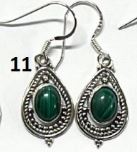 Green Onyx Vintage Earrings
