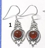 Ornate French Wire - Carnelian - Round