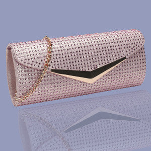 Satin Clutch-Pink