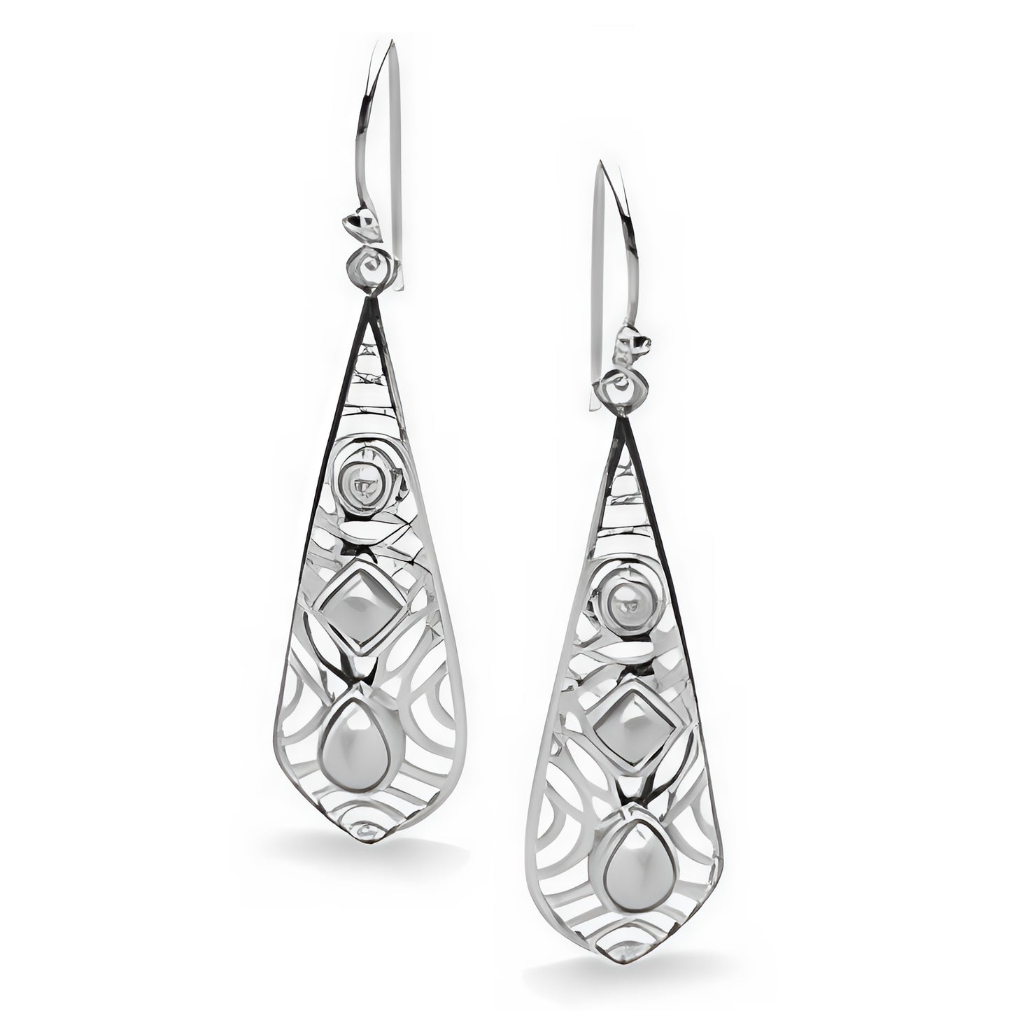 Moonstone Filigree Drop Earrings