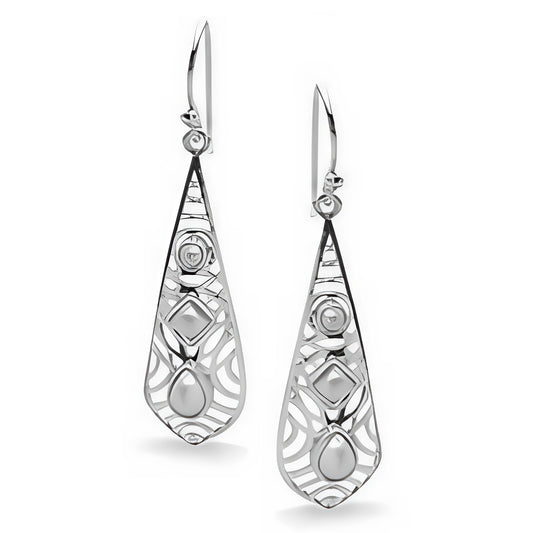 Moonstone Filigree Drop Earrings