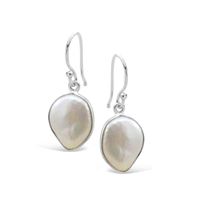 Pearl (Rough) Drop Earrings (10mm)