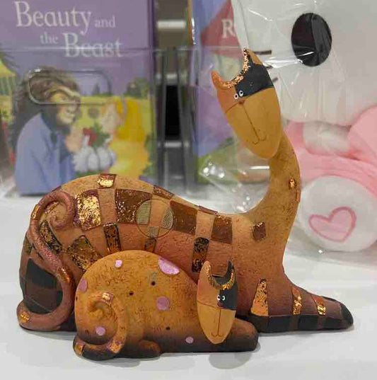 Cat Figurine Set - Harlequin Cat Set
