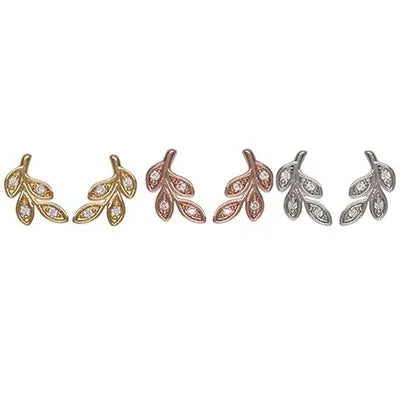 Studs - CZ Leaf