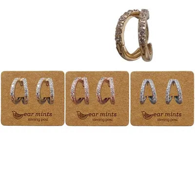Hoop (Double) CZ Huggies