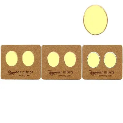 Oval Studs - Yellow