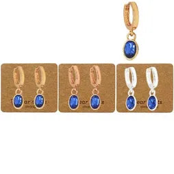 Huggies - Crystal Oval - Sapphire Blue