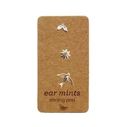 Trio (Tail-Flower-Bird) CZ Studs