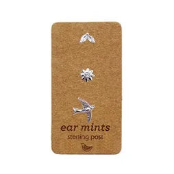 Trio (Tail-Flower-Bird) CZ Studs