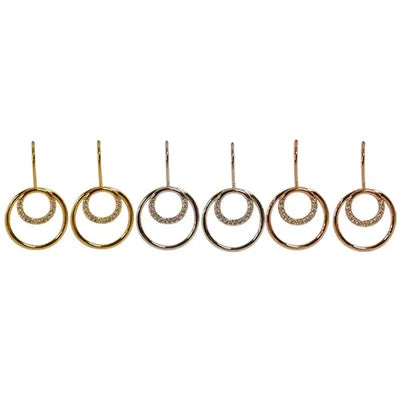French Wire - CZ Circle (Double)
