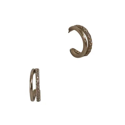 Hoop (Double) CZ Studs (SI)