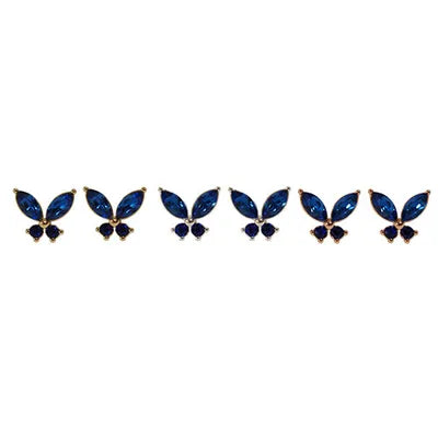 Butterfly Studs - Sapphire Blue