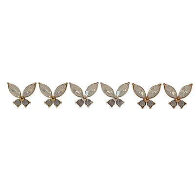 Butterfly Studs - White