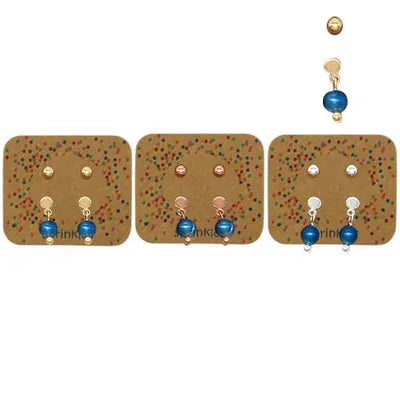 Ball 2pc Studs - Blue