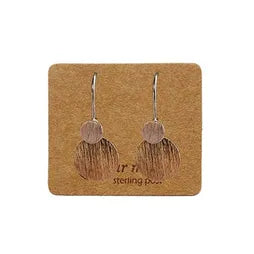 Double Disc Drop Earrings
